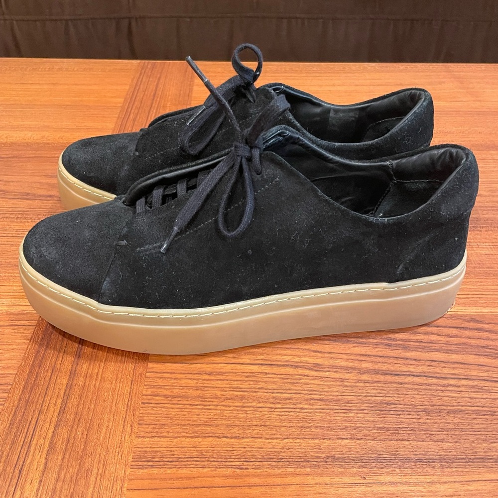 COS Black Suede Platform Sneakers